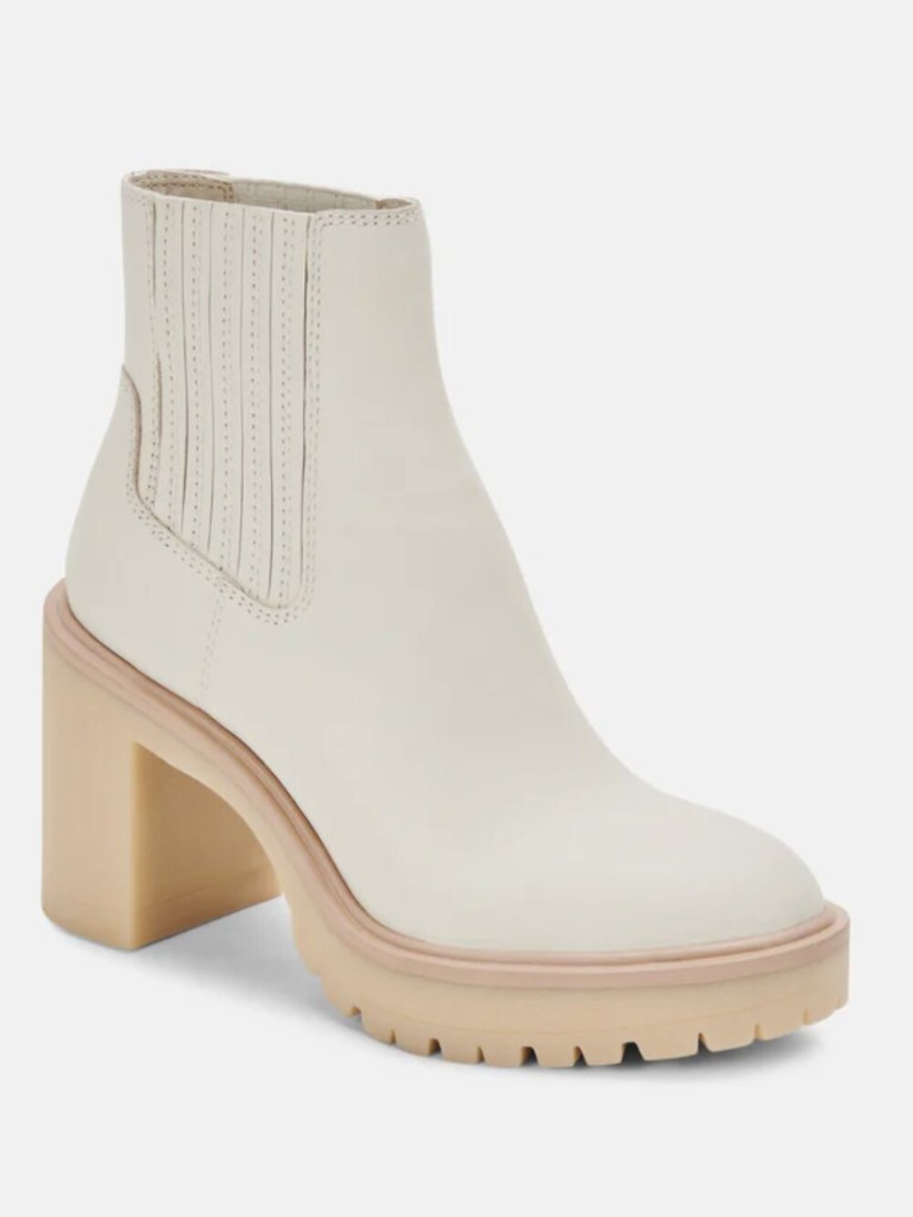 Dolce Vita - Leather Ivory Heeled Bootes - Size 8 - BNWT